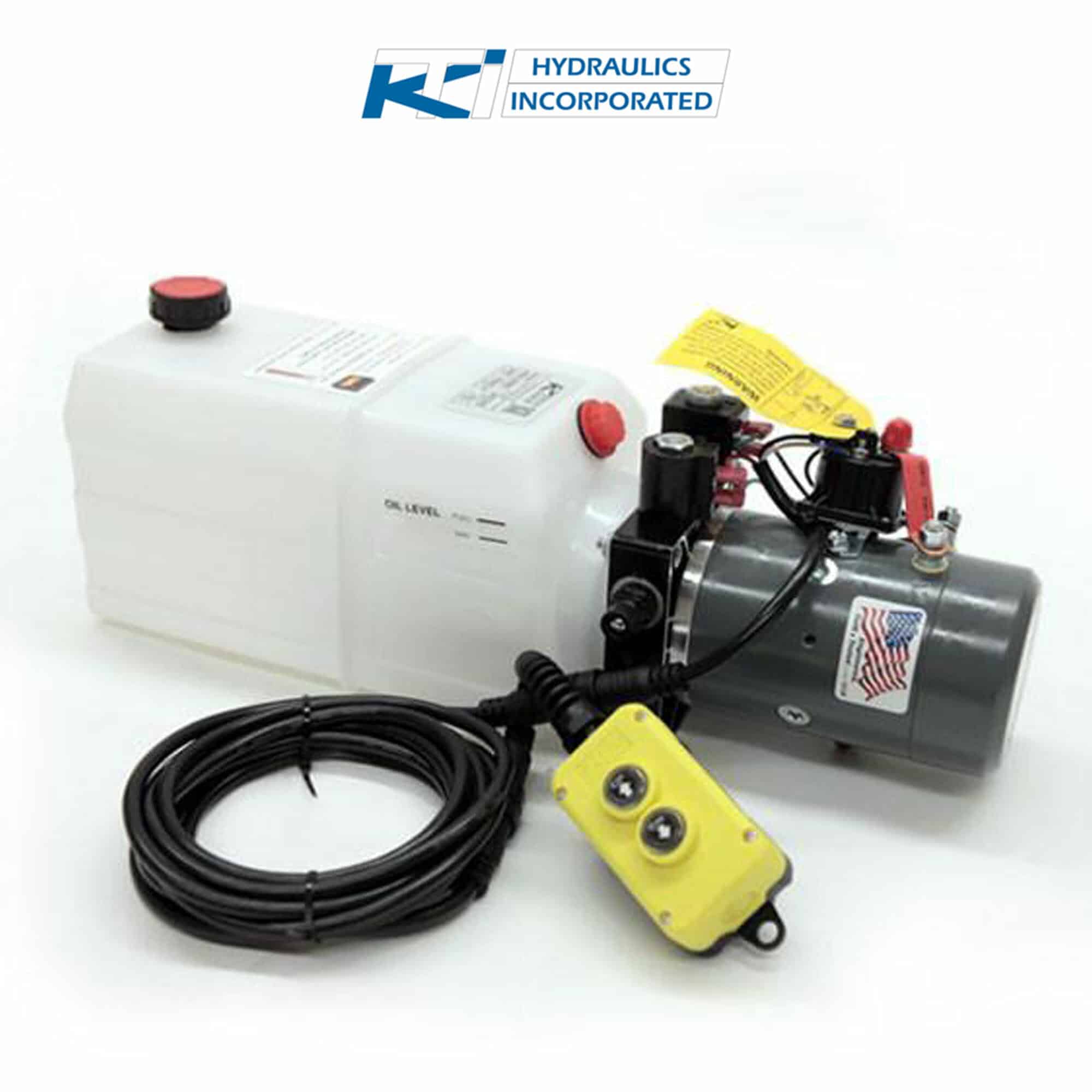 6 Quart 12V KTI Double Acting Hydraulic Pump | DC-4499