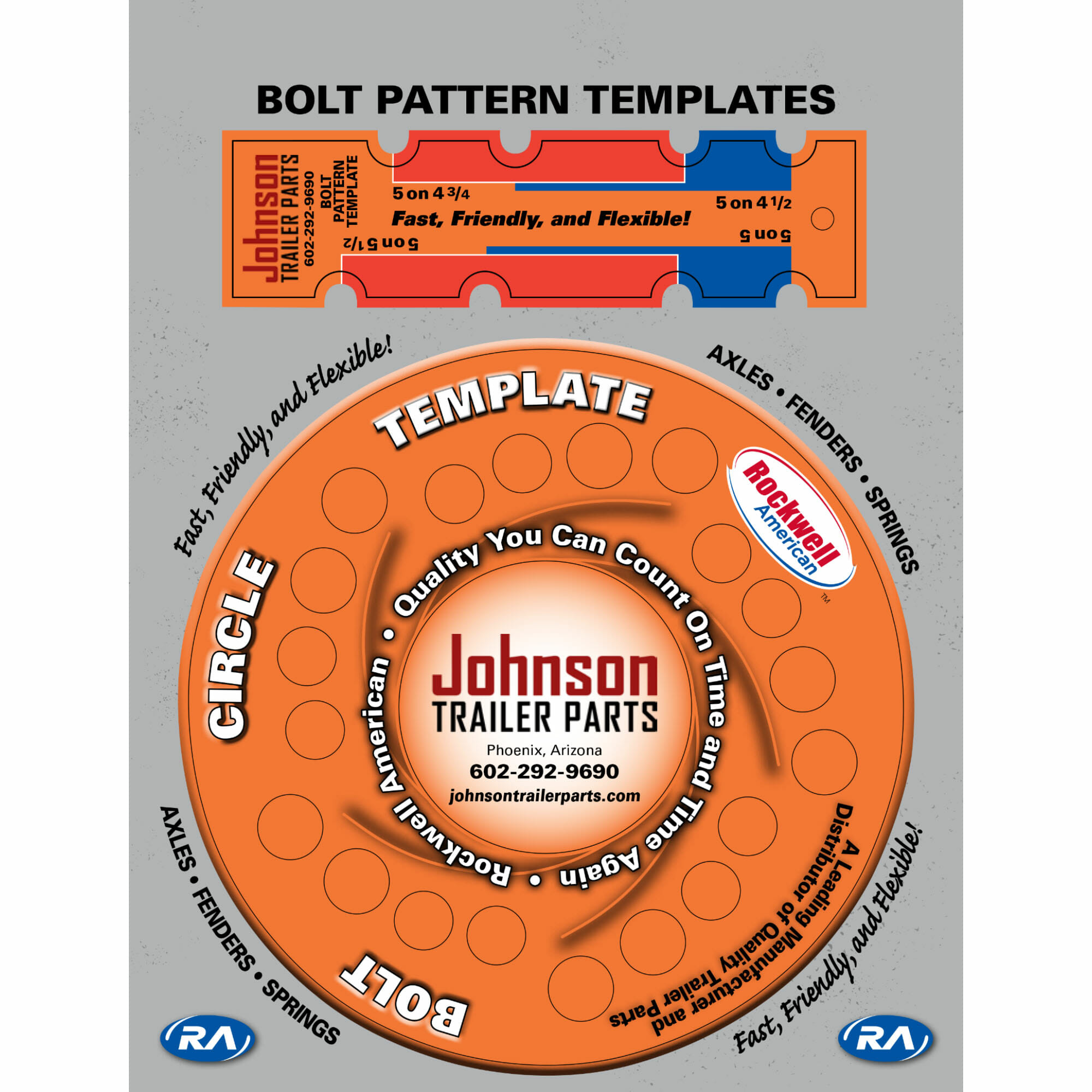 5 Lug Bolt Pattern Template Johnson Trailer Parts